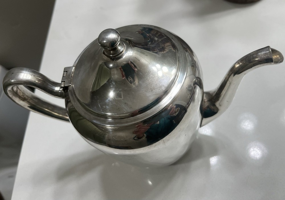 Vintage Silver On Copper Teapot