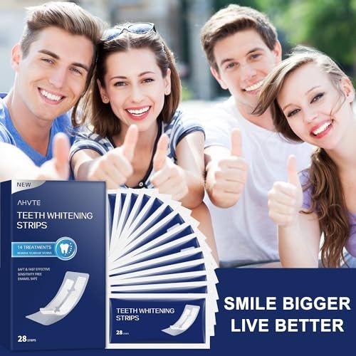 Teeth Whitening Strips, Enamel Safe, 28 Strips for Sensitive Teeth