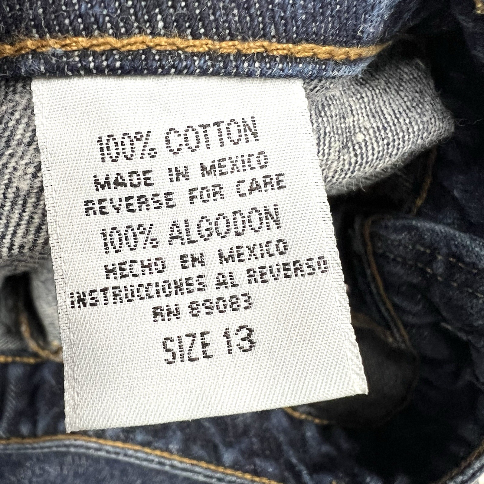 Vintage L.E.I Blue Denim Jean Mini Skirt Size 13 Y2K 90s Cotton Dark Wash