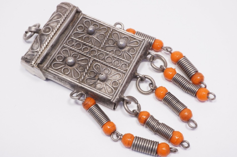 Silver Prayer Box Pendant, Afghanistan