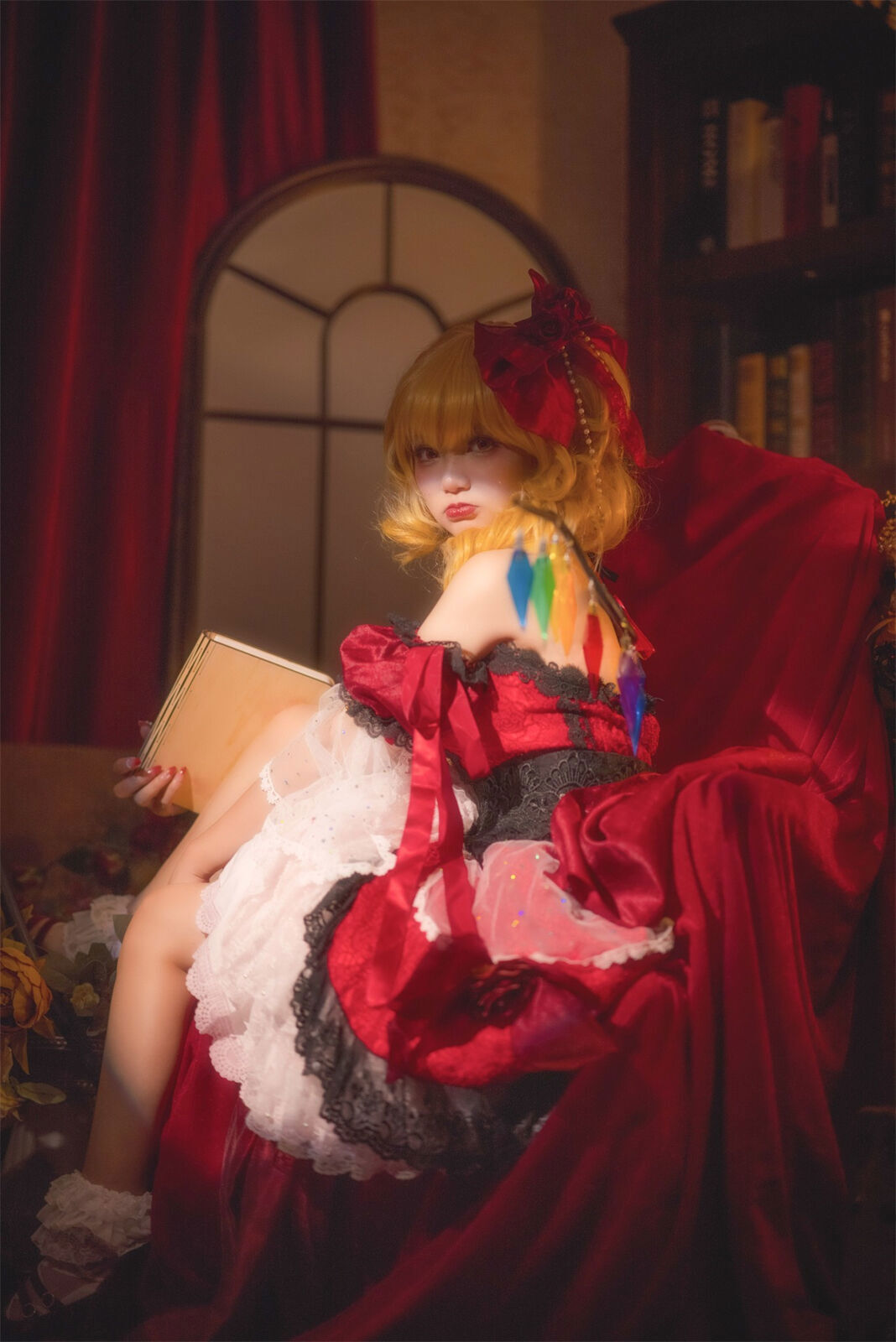 Touhou Project Flandre Scarlet Wing Shine Halloween Cosplay Prop Girl Accessory