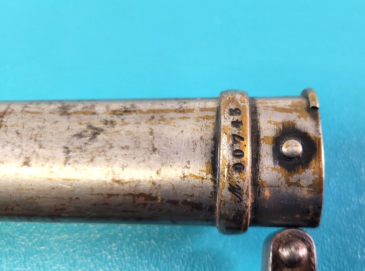 French Military Model 1874 Gras Rifle Bayonet Sword + Match S/N# Scabbard TR1033