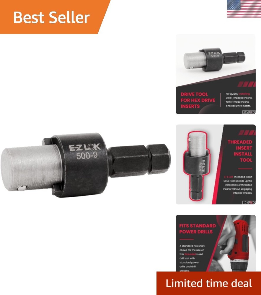 Effortless Threaded Insert Installation Drive Tool - Fits Standard Power Drills