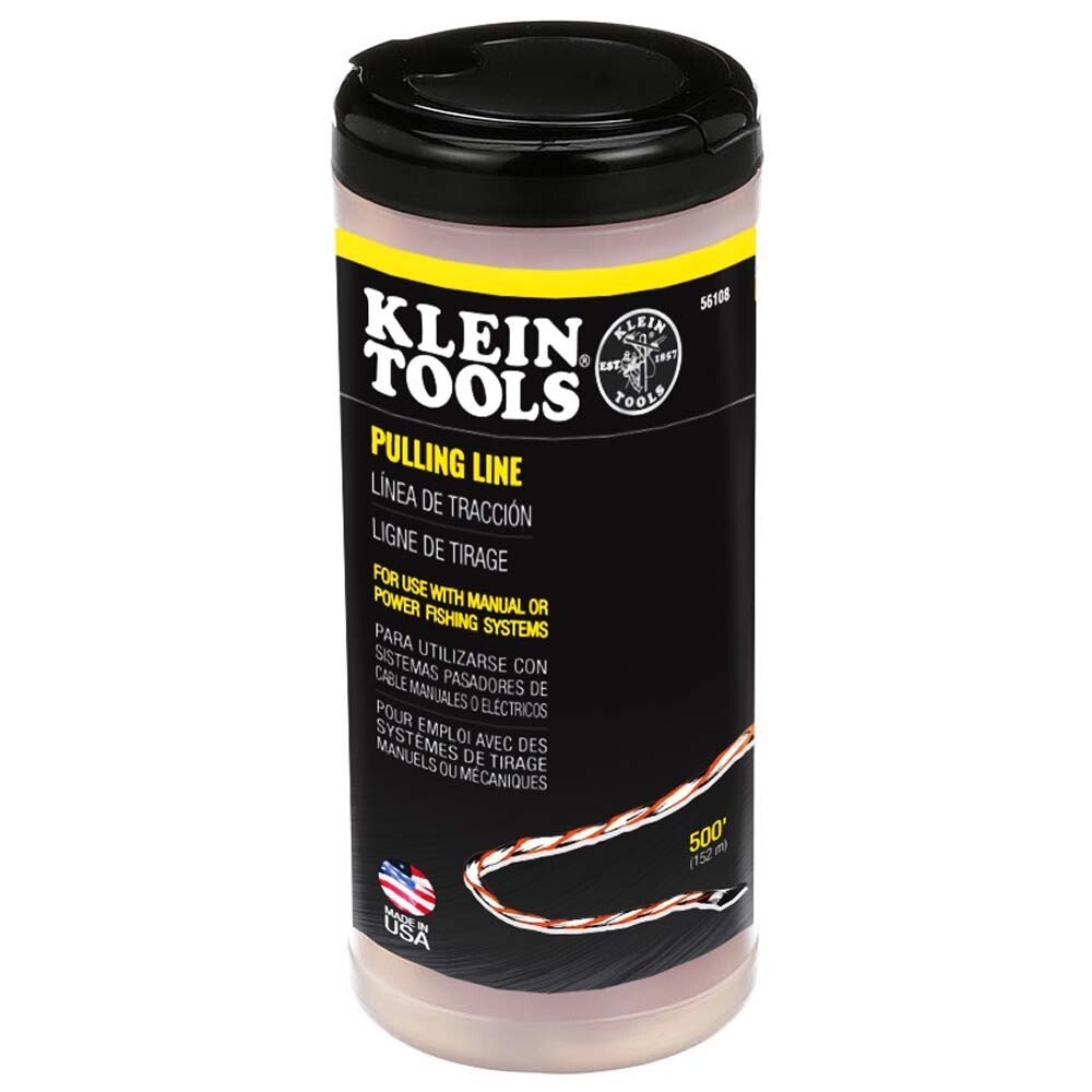 Klein Tools 56108 Poly Pull Line with Orange Tracer 500-Feet