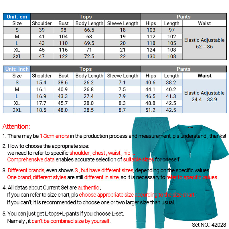 Stretch Scrub Women Solid V-Neck Top Cargo Jogger Pant Medical Nurse Uniform