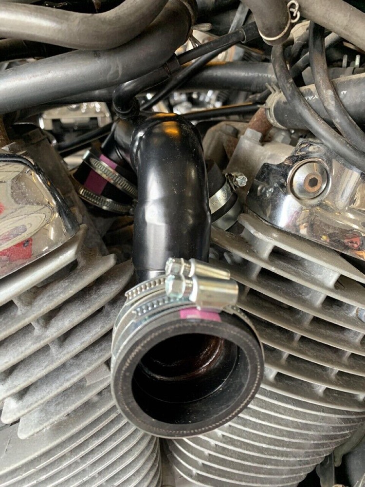 VT 1100 Shadow single carb manifold lowered (BLACK)