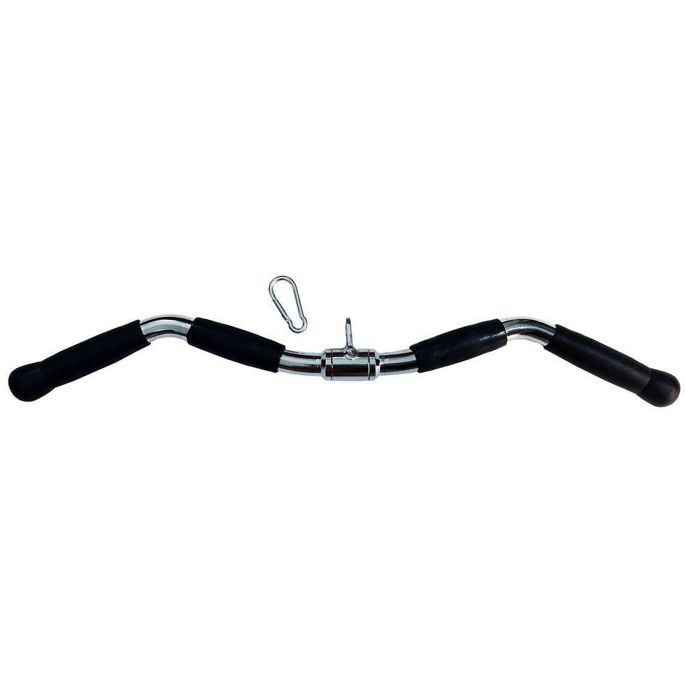 Lat Cable Machine Attachment Curl Pulldown Barbell Revolving Bar, Multi...