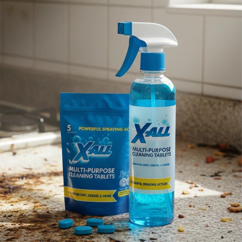 X-ALL Multi-Purpose Cleaner - Spray Bottle and 5x Cleaning Tablets. FREESHIP