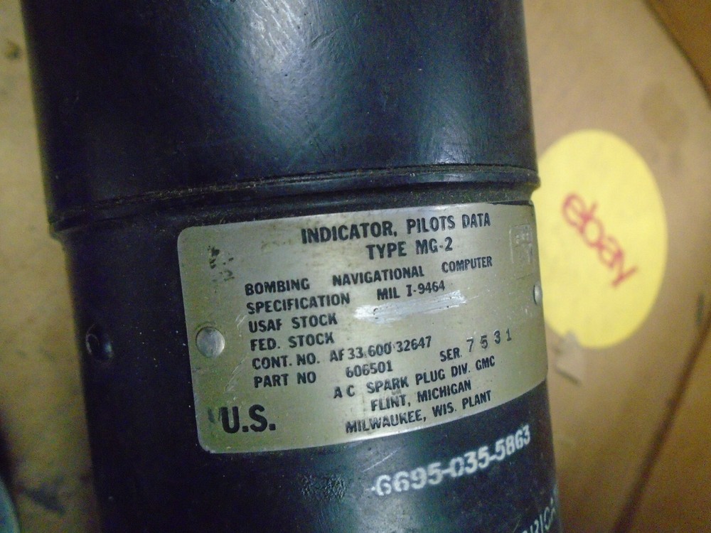 B-52 BOMBING NAVIGATIONAL COMPUTER - PILOT DATA INDICATOR TYPE MG-2 - VERY RARE!