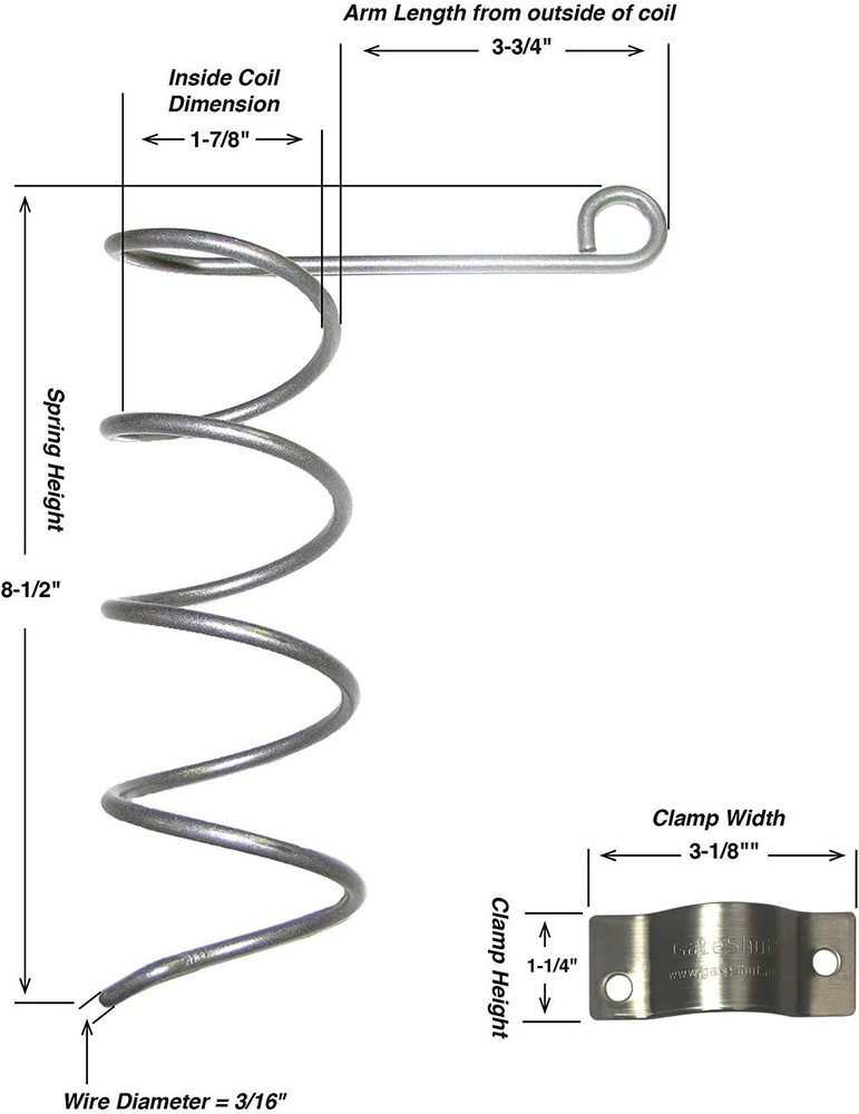 Automatic Chain Link Self Closing Gate Closer. Adjustable Closing Tension, Outdo