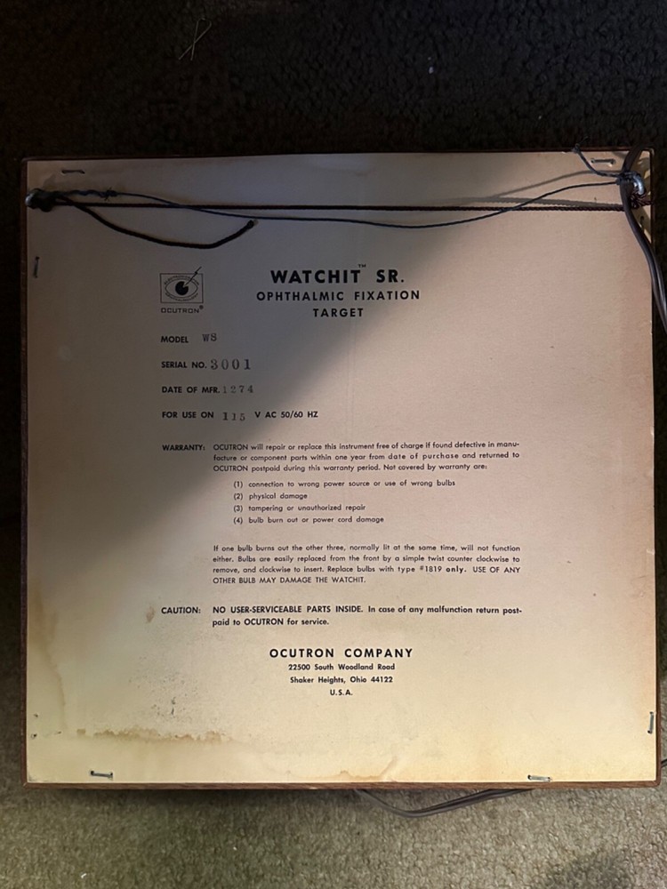 OCUTRON OCULAR FIXATION LIGHT