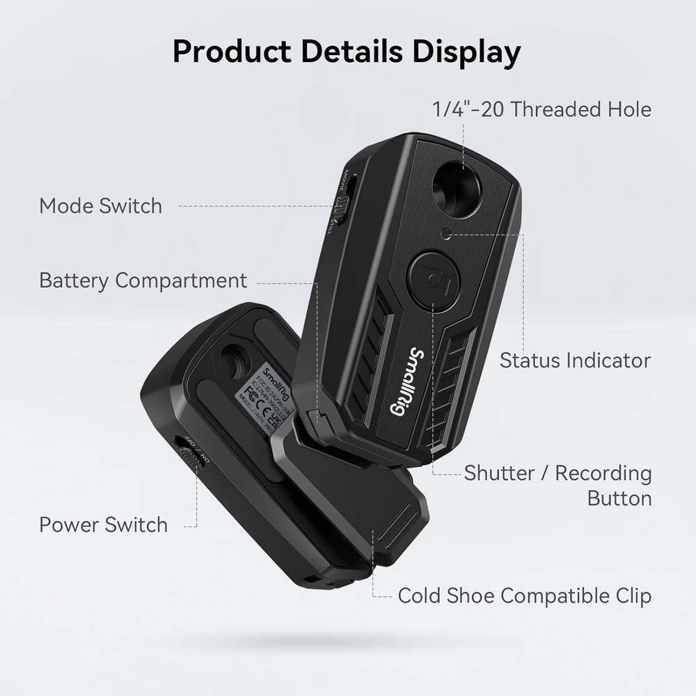 SmallRig Bluetooth Wireless Remote Controller for Sony A7R IV/Canon/Nikon