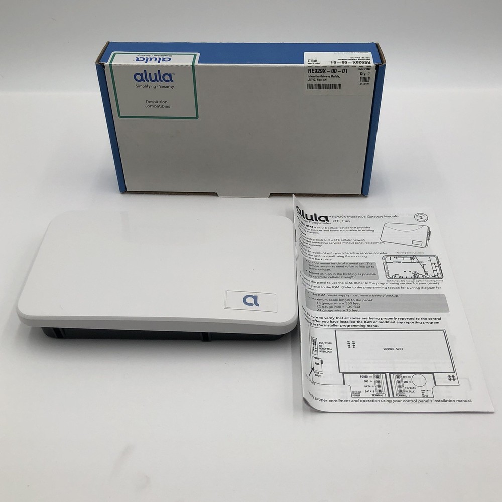 Alula Interactive Gateway Module RE929X-00-01 LTE VZ, Flex, SN Gateway Module