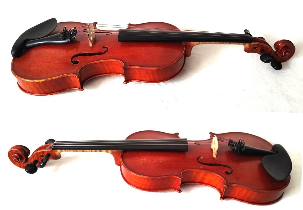 Advanced Level 4/4 Fiddle, Exceptional Tone & Sensitivity, Handmade, Ebony/Cedar