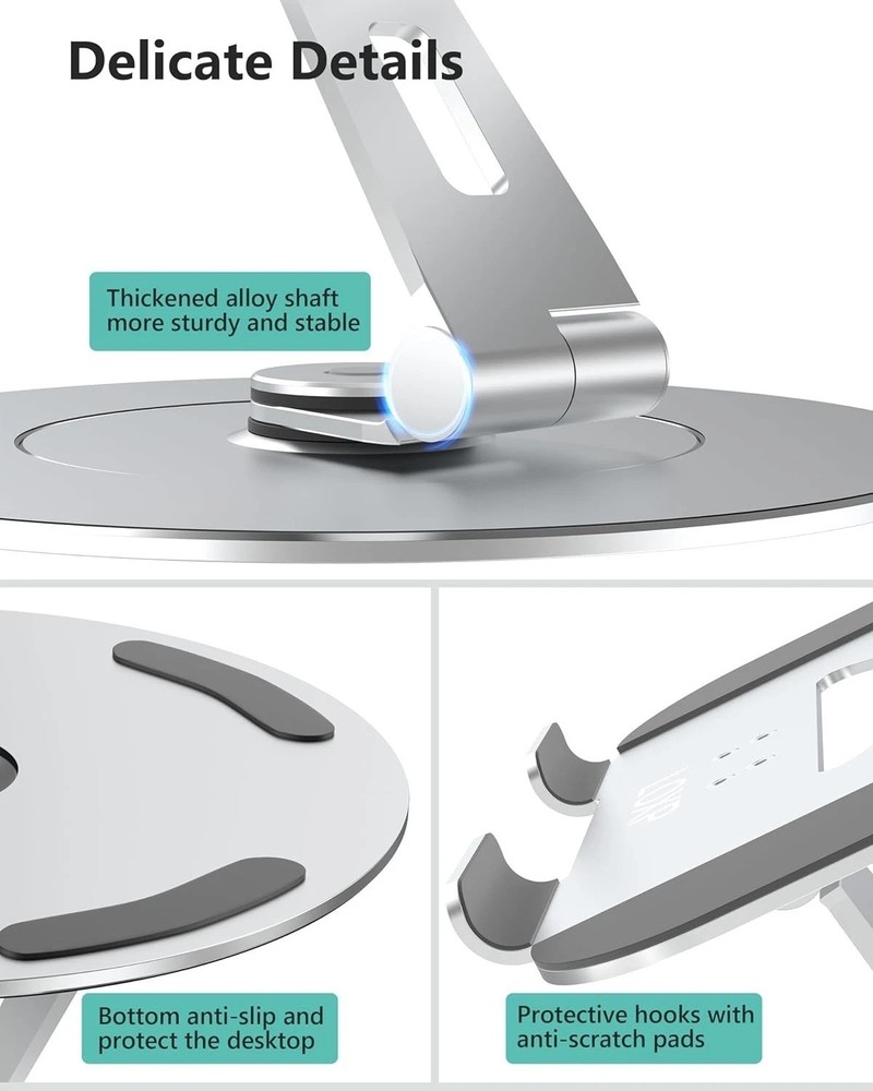 Adjustable Laptop Stand with Phone Holder