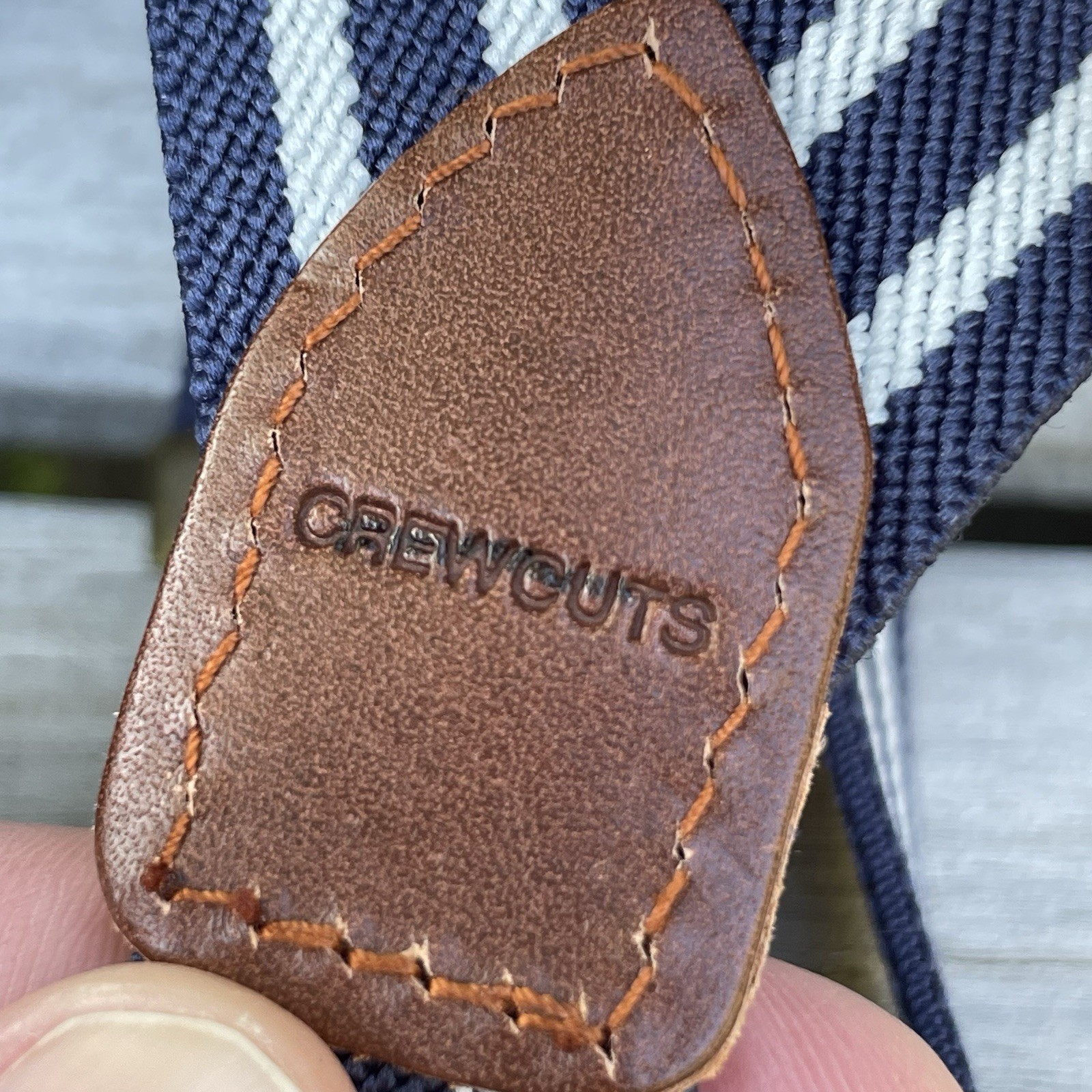 Boy's J CREW CREWCUTS Lot of 2 Neckties and Suspenders Navy Purple Stripe 2.5x52