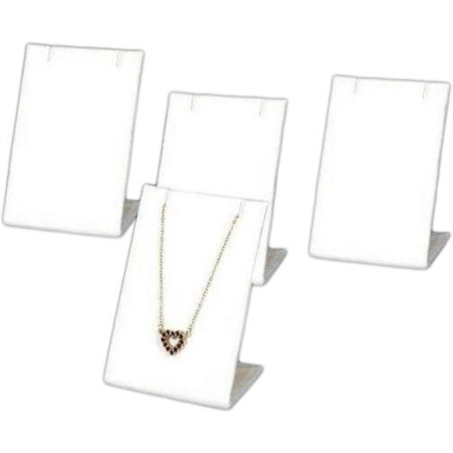 4 Pendant Chain Display Stand Velvet White FindingKing