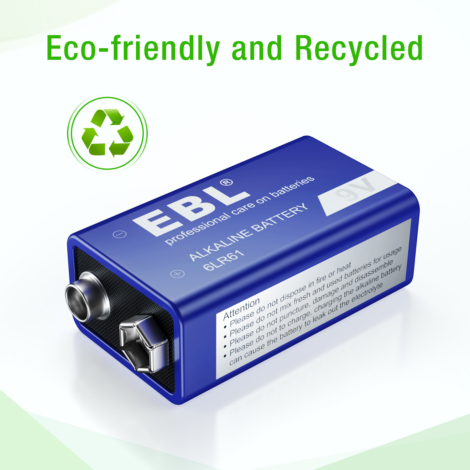 EBL 9V Alkaline Battery 6LR61 Batteries 9 Volt Ultra Long Lasting Leak Proof Lot