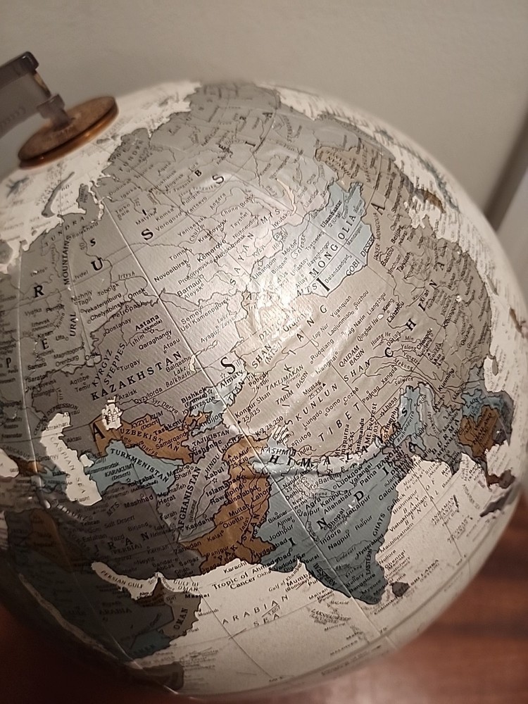VINTAGE REPLOGLE 12" PLATINUM CLASSIC SERIES GLOBE Plastic Base Donovan