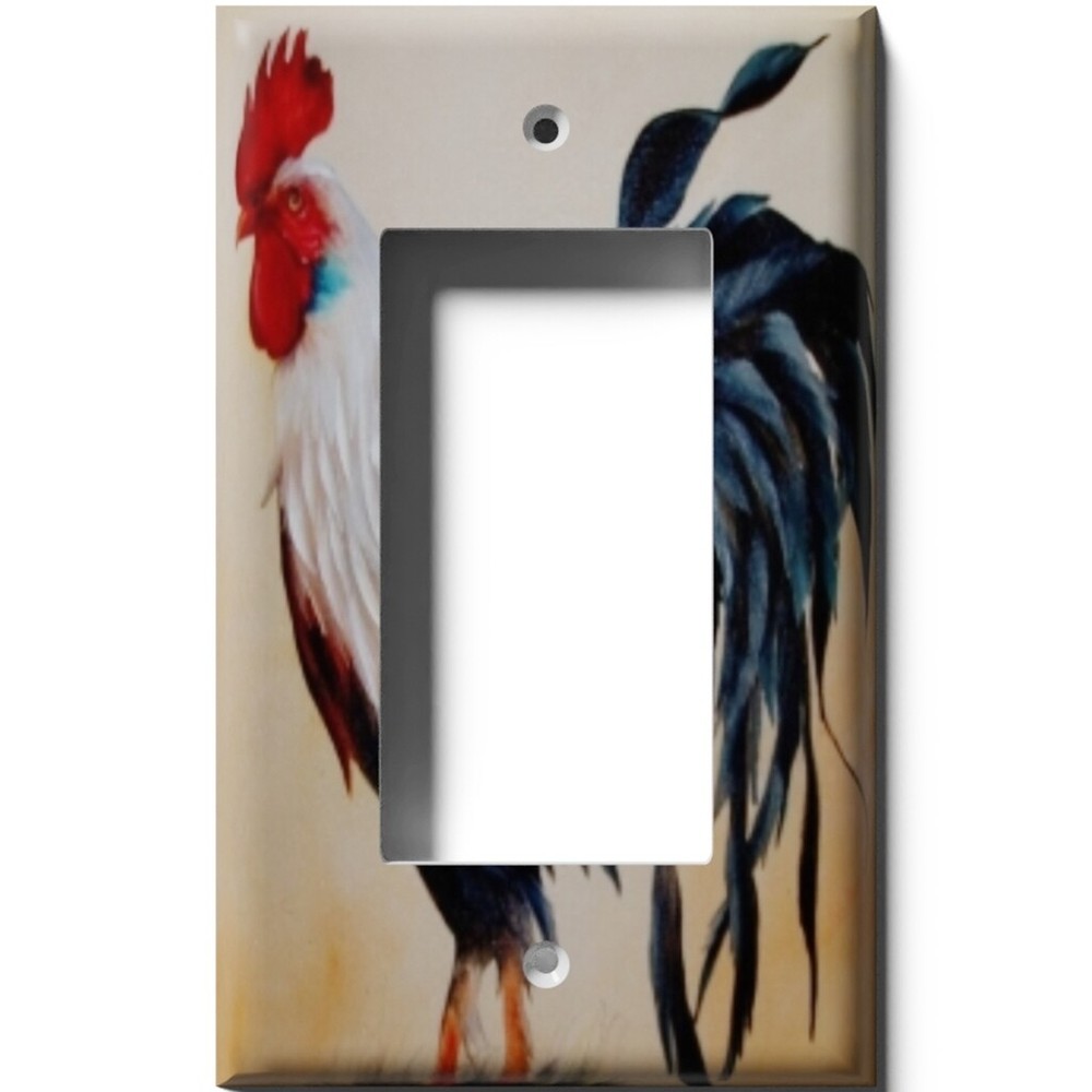 SnazzySwitch Rooster Profile Decorative Light Switch Plate Cover
