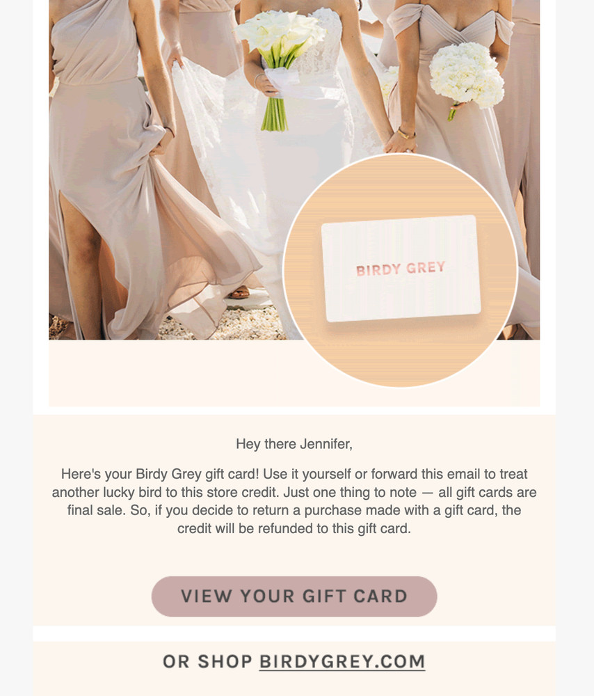 Birdy Grey Gift Card