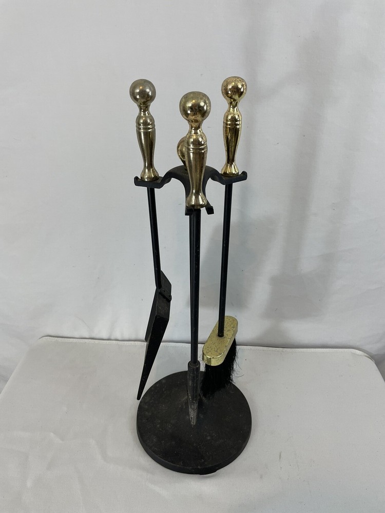Cast Iron Base 21" Fireplace Tool Holder Set
