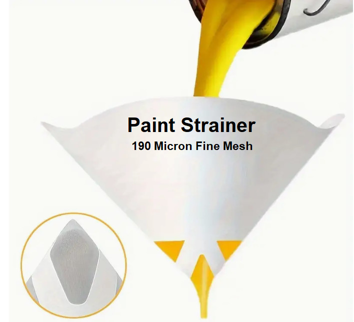 Paint Strainers, Paint Filter Strainer Paper Cone - 190 Mic, Pack (250/500/1000)