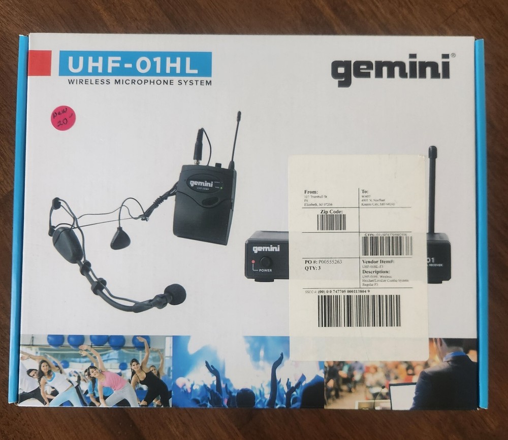 Gemini OHF-01HL Wireless Headset System F3 New Opened Box