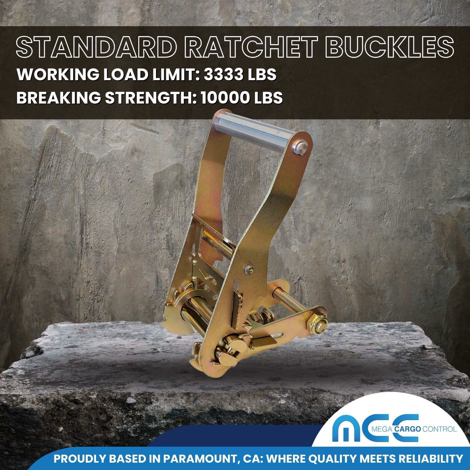 4 Pack 2" Ratchet Buckle for Tie-Down Straps Flatbed Truck Tow Truck Trailer