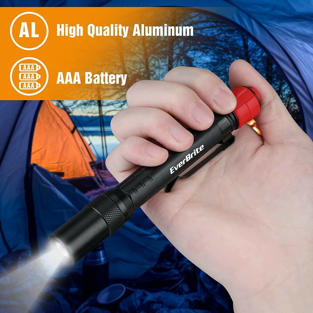 Multi-Function LED Pocket Pen Light 3 IN 1 LED Flashlight AAA Batteries Included