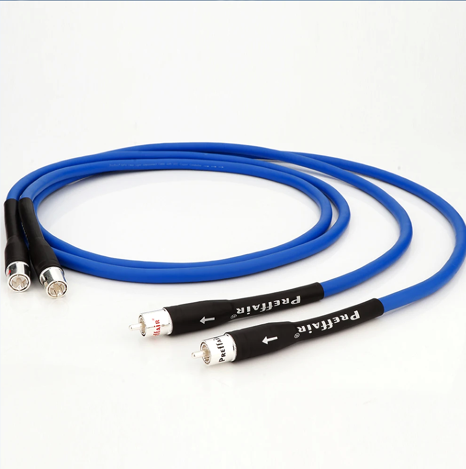 Pair/2PCS HiFi Audio RCA Cable Interconnect Cord W/ Silver Plated Plug Connector