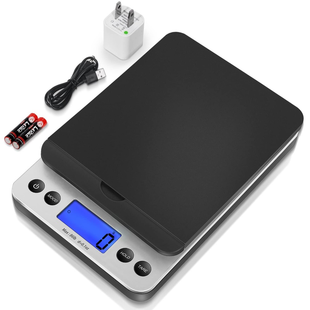 THINKSCALE Shipping Scale, 86lb Postal Scale with Hold and Tear Function, 5 U...