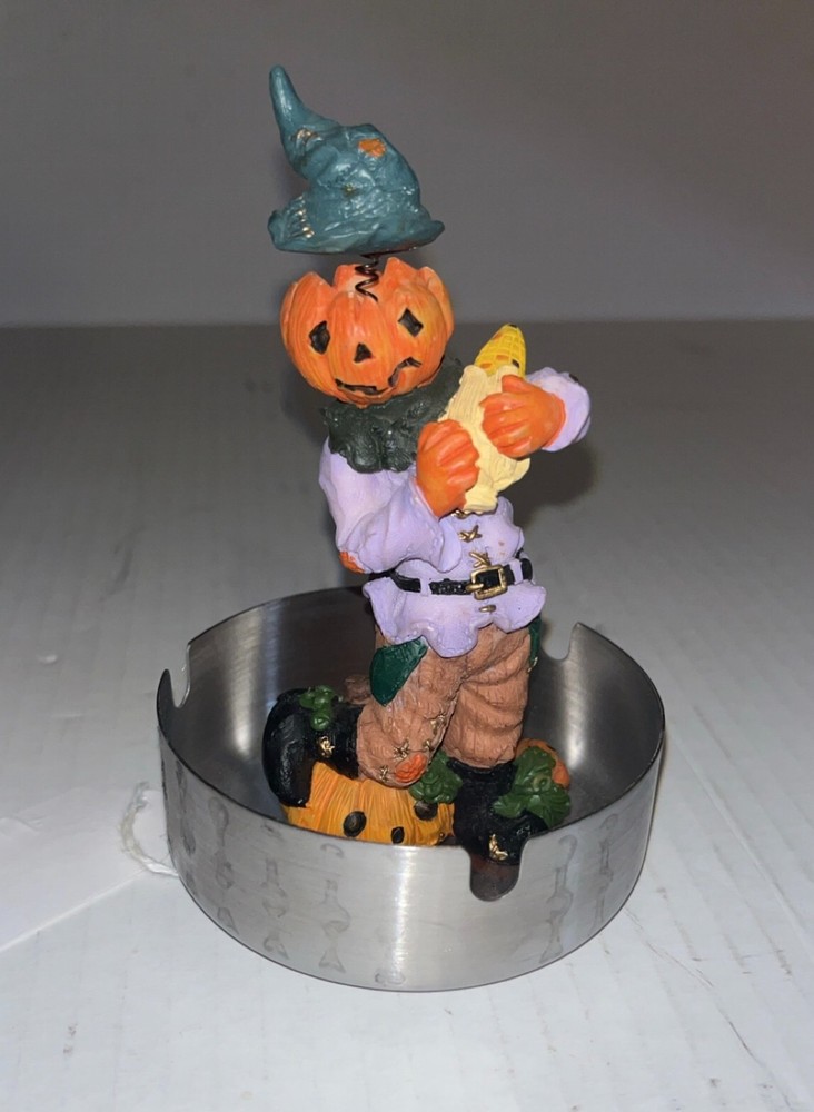Vtg 90s Jackolantern Bobblehead Ashtray Weird