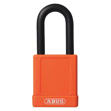 Abus 74/40 Kd Orange Lockout Padlock, Keyed Different, Plastic-Covered
