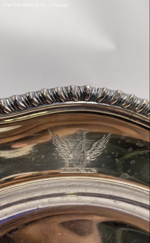 Kitchenware Tableware Round Shape Large Serving Silver Plate Tray