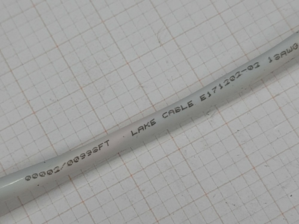 Lake Cable 18/5C Solid Plenum Thermostat Cable CMP CL3P FPLP White /50ft