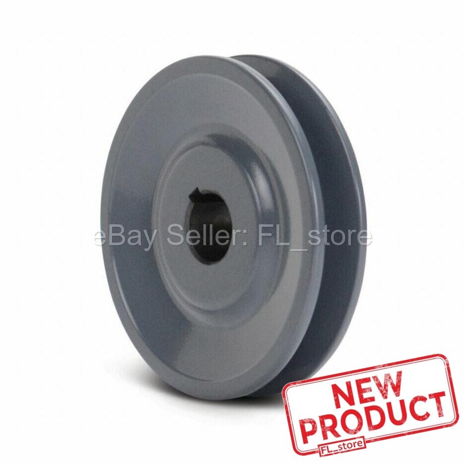 V-Belt Motor Pulley 5/8" Bore x 3" Dia Solid Cast Iron Set Screw Fixed Bore NEW