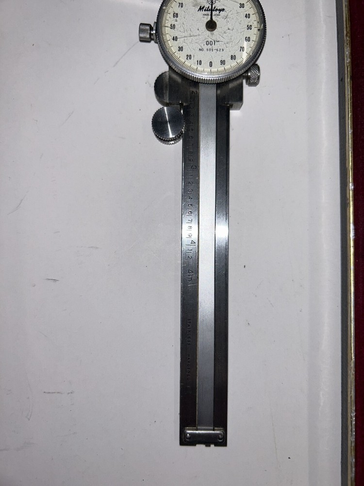 Vintage Micrometer with Case Originally From Grumman