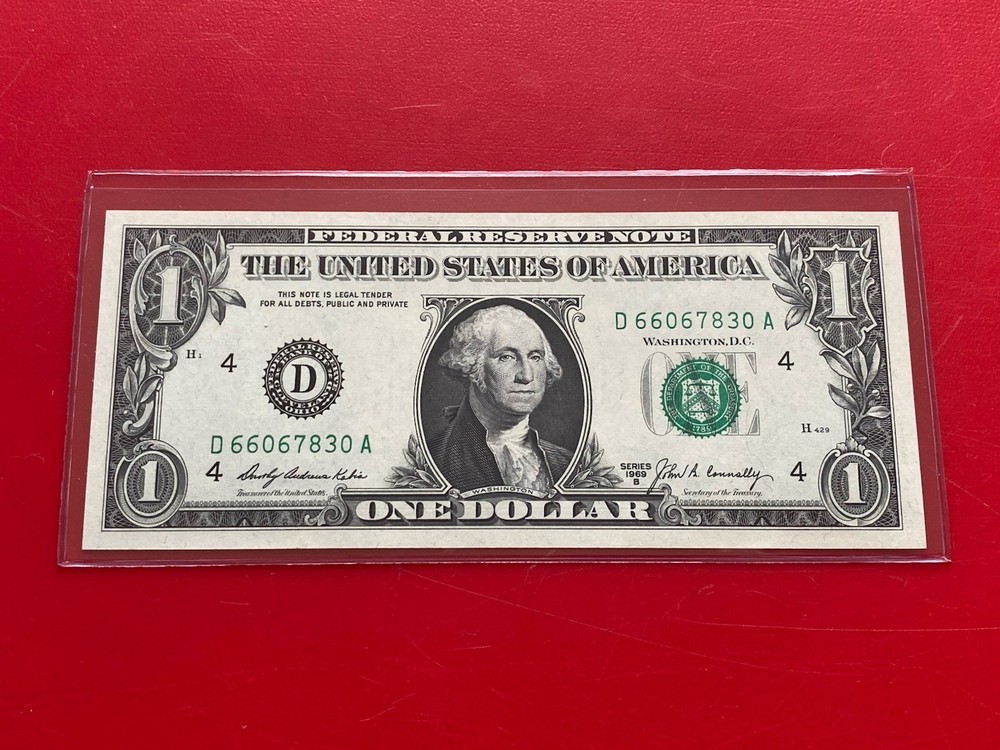 1969B $1 DOLLAR BILL ( CLEVELAND D ) UNCIRCULATED