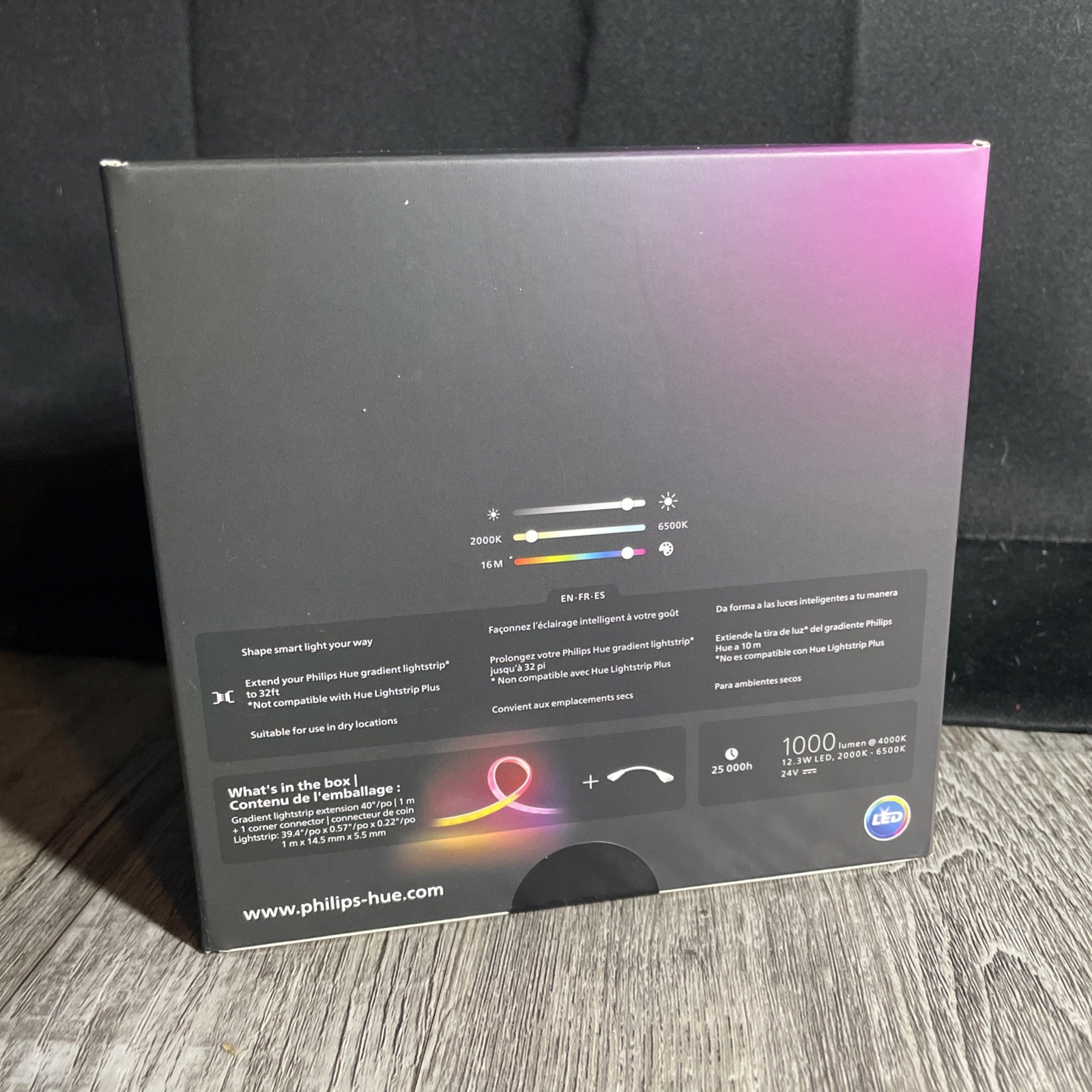 Philips Hue White & Color Ambiance Gradient Lightstrip Extension 40"- New