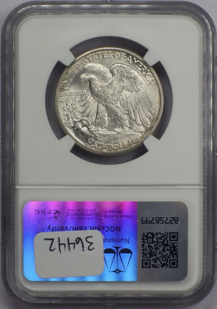 1942 50c Walking Liberty Half Dollar - NGC MS 64