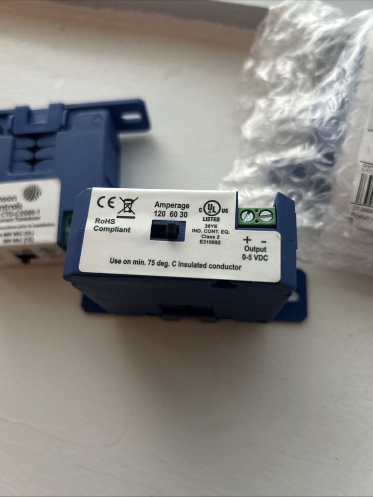 3 - Johnson Controls Ctd-C2g00-1 Current Transducer, Split,Foot Mounted