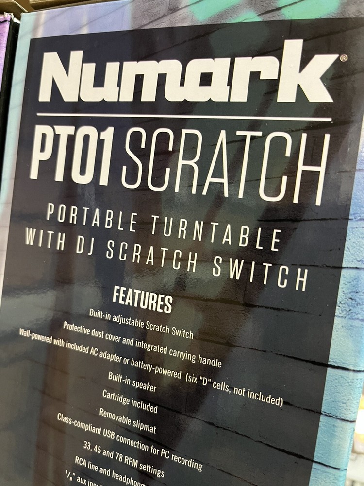 Numark PT01 Scratch Portable Turntable with DJ Scratch Switch - Store DEMO