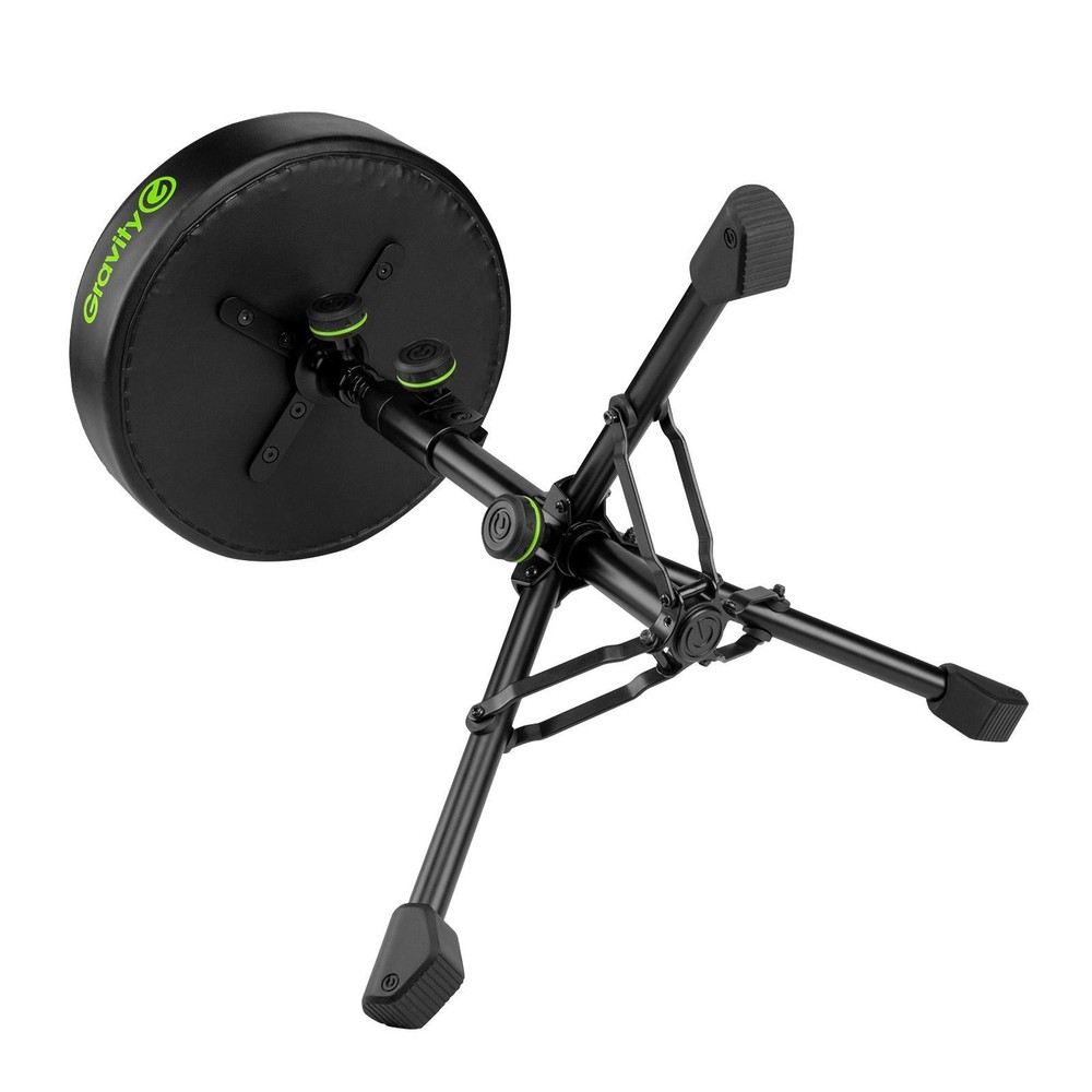 Gravity GFDSEAT1 Round Musicians Stool Foldable with Adjustable Height
