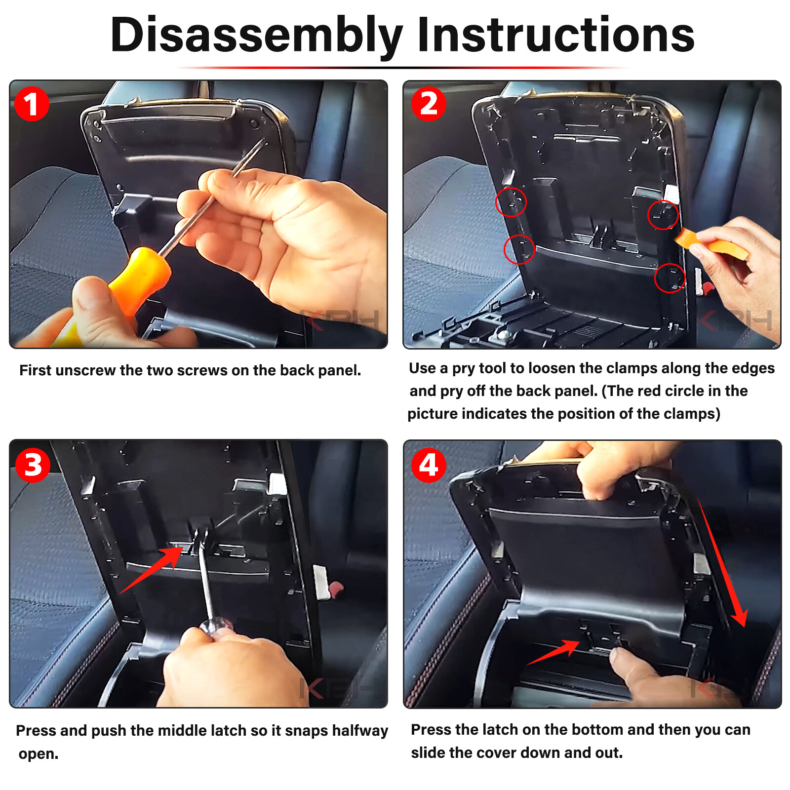 Fits 2012-2017 Toyota Camry Leather Center Console Lid Armrest Cover Ivory Tan