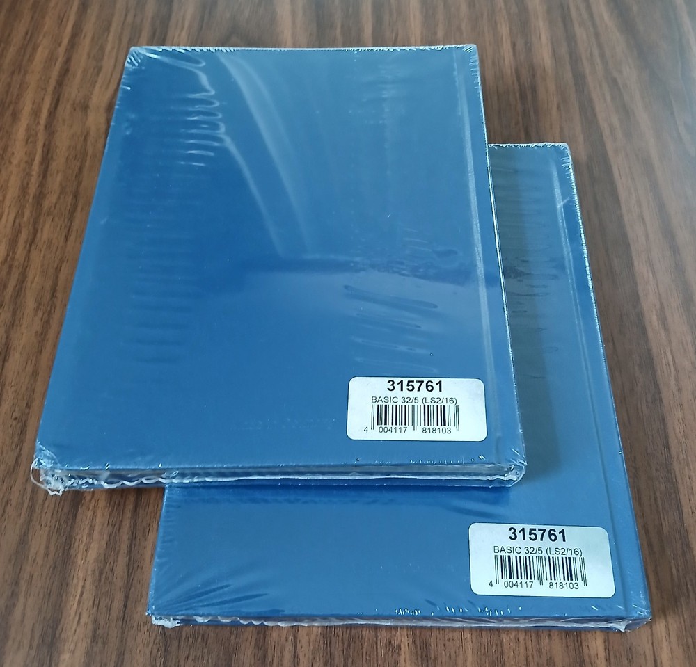 2 x Lighthouse 32-Black Page Stamp Stock book LS2/16 Blue Size: 6 1/2" x 9"