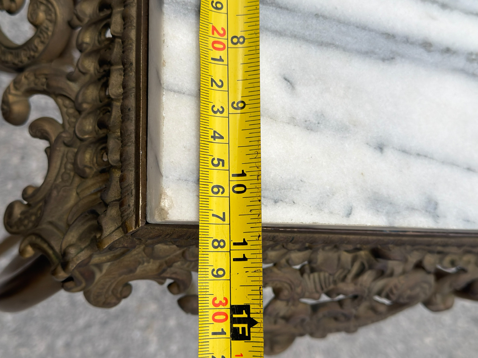 antique victorian bronze ornate marble top plant fern stand pedestal 1890