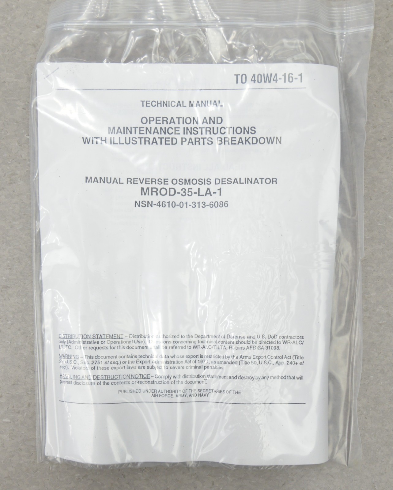 Katadyn Pur Recovery Engineering Desalinator Reverse Osmosis OBJ61 MROD-35-LA-1