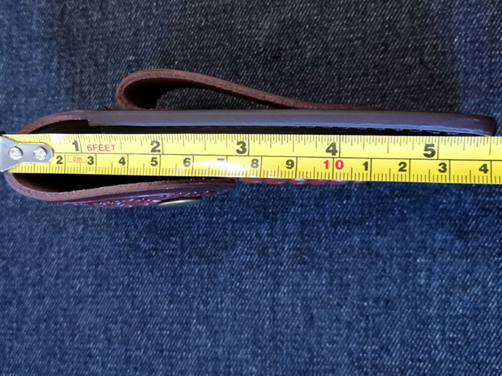NEW HAND MADE PURE LEATHER SHEATH FOR 5" FOLDING KNIFE & OTHER TOOLS
