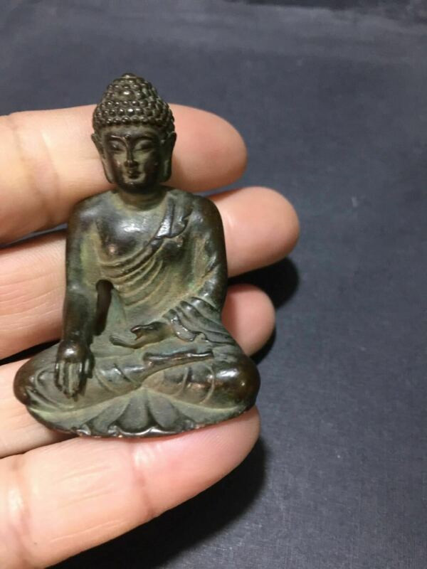 Old Tibetan Buddhism bronze Medicine Buddha Sakyamuni Shakyamuni Buddha statue